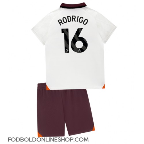 Manchester City Rodri Hernandez #16 Udebane Trøje Børn 2023-24 Kortærmet (+ Korte bukser)